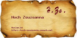 Hoch Zsuzsanna névjegykártya